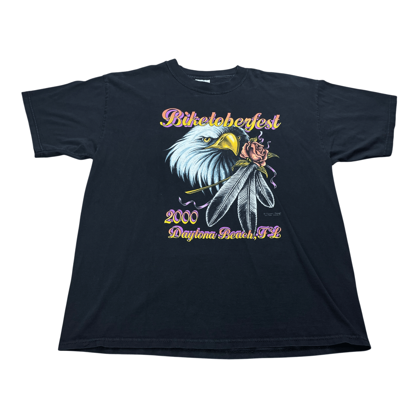 Vintage Biketoberfest 2000 Daytona Beach Florida T-Shirt - Used/Worn