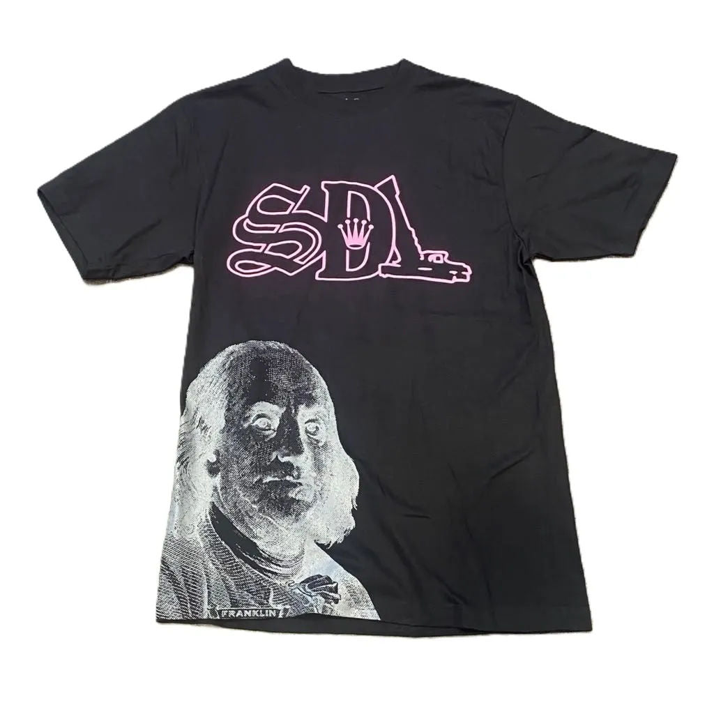 SDL Crown Logo Benjamin Tee Black/Pink/White