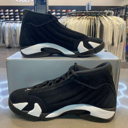 Jordan 14 Retro Black White Size 7M 487471-016 - Pre-Owned