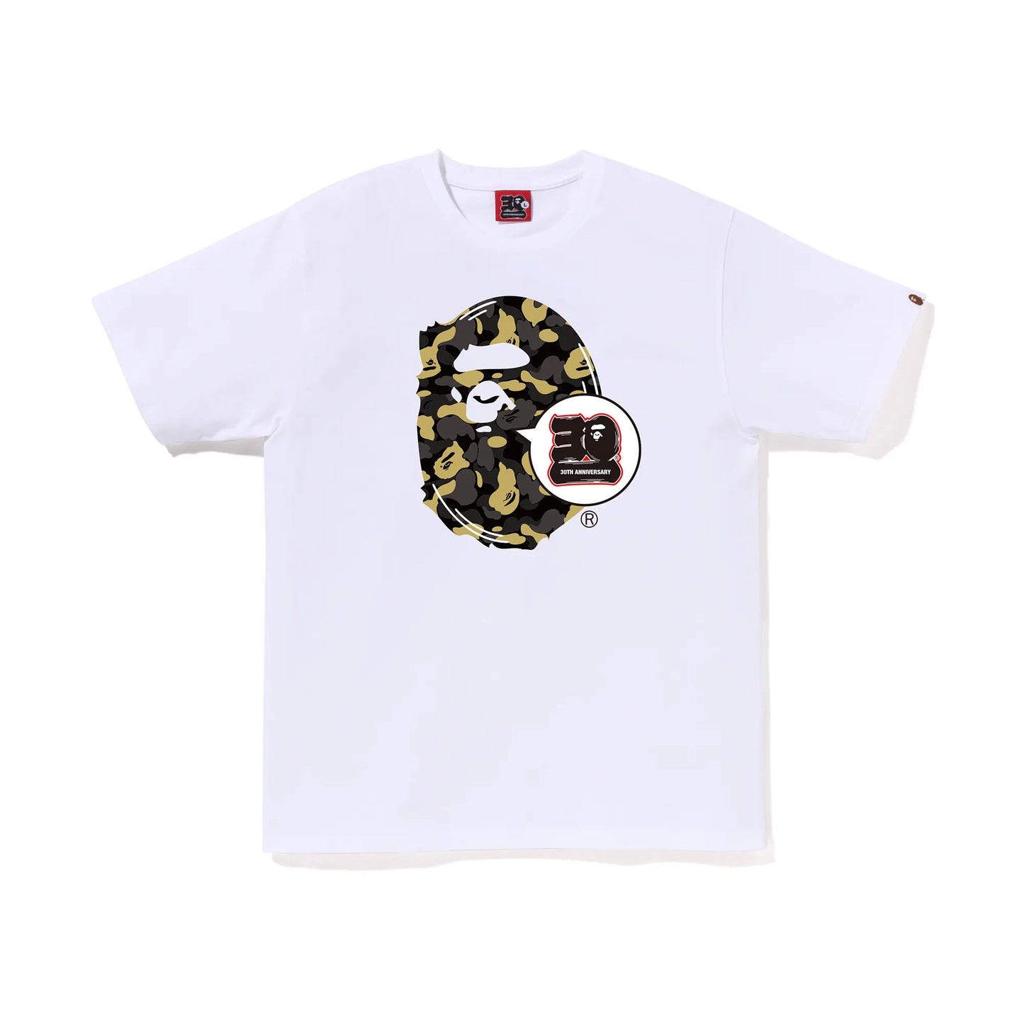 BAPE Store Madison Avenue Bape 30th Anniversary Ape Head Tee White