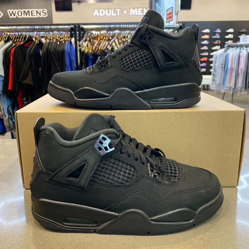 Jordan 4 Retro Black Cat (2025) (GS) Size 5.5Y IB4171-010 - Pre-Owned (Replacement Box)