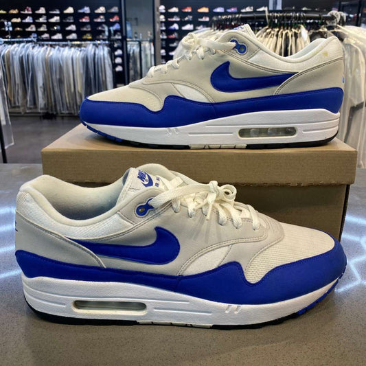 Nike Air Max 1 Anniversary Royal (2017 Restock) Size 13 908375-102 - Pre-Owned (Replacement Box)