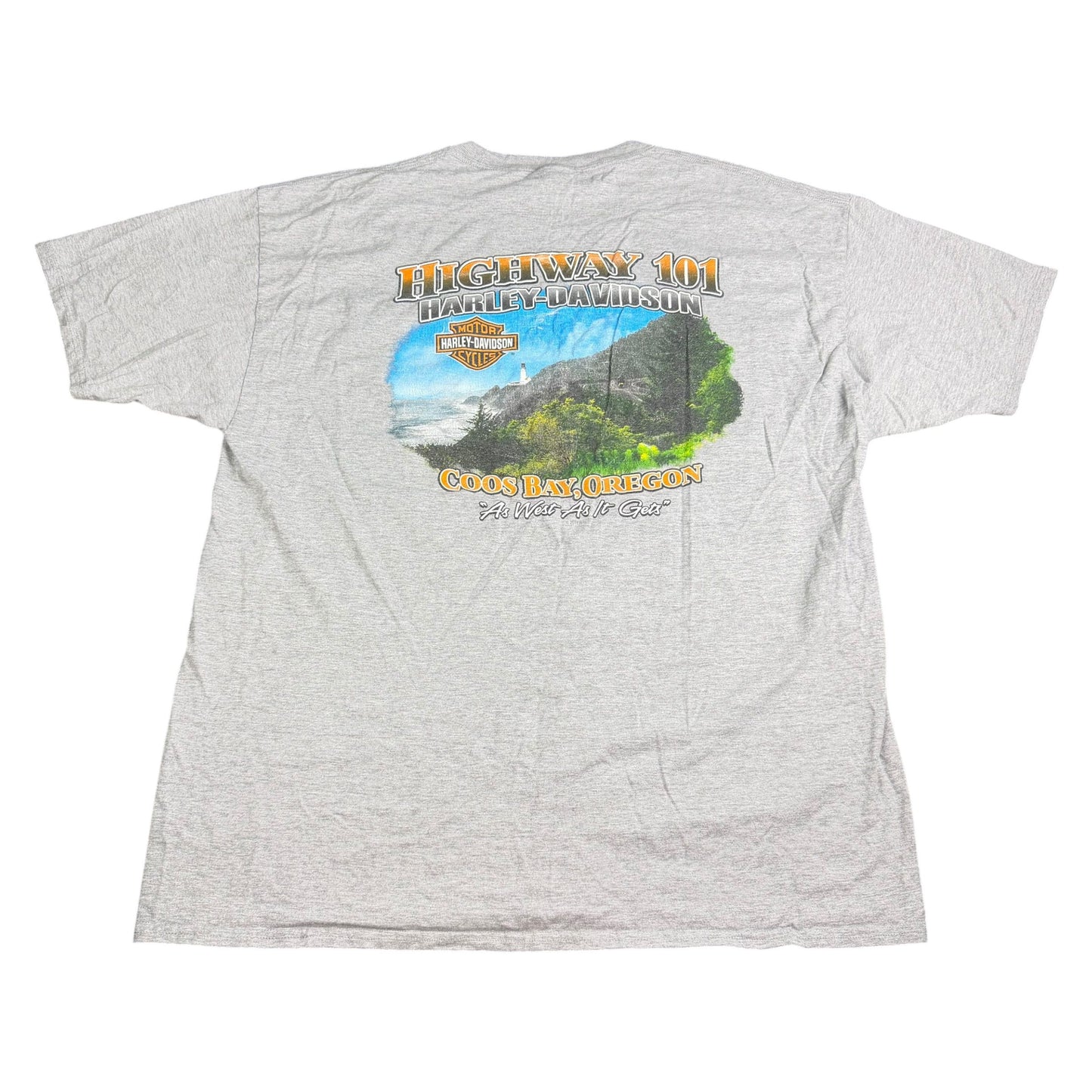 Y2K Harley-Davidson Highway 101 Oregon Pocket T-Shirt - Used/Worn