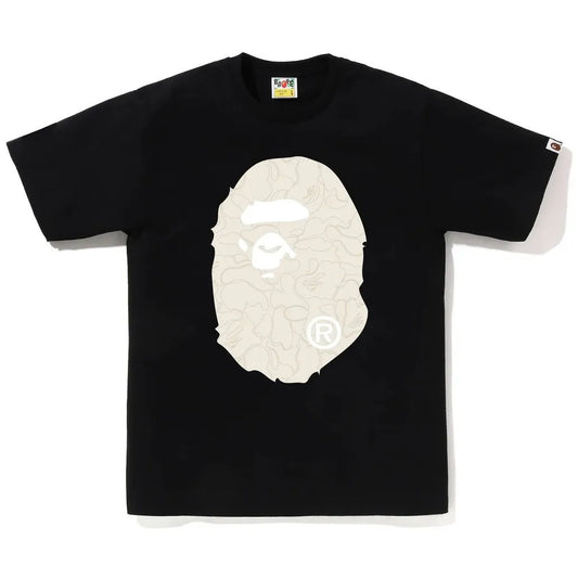 BAPE Line Camo Big Ape Head Tee Black/Beige