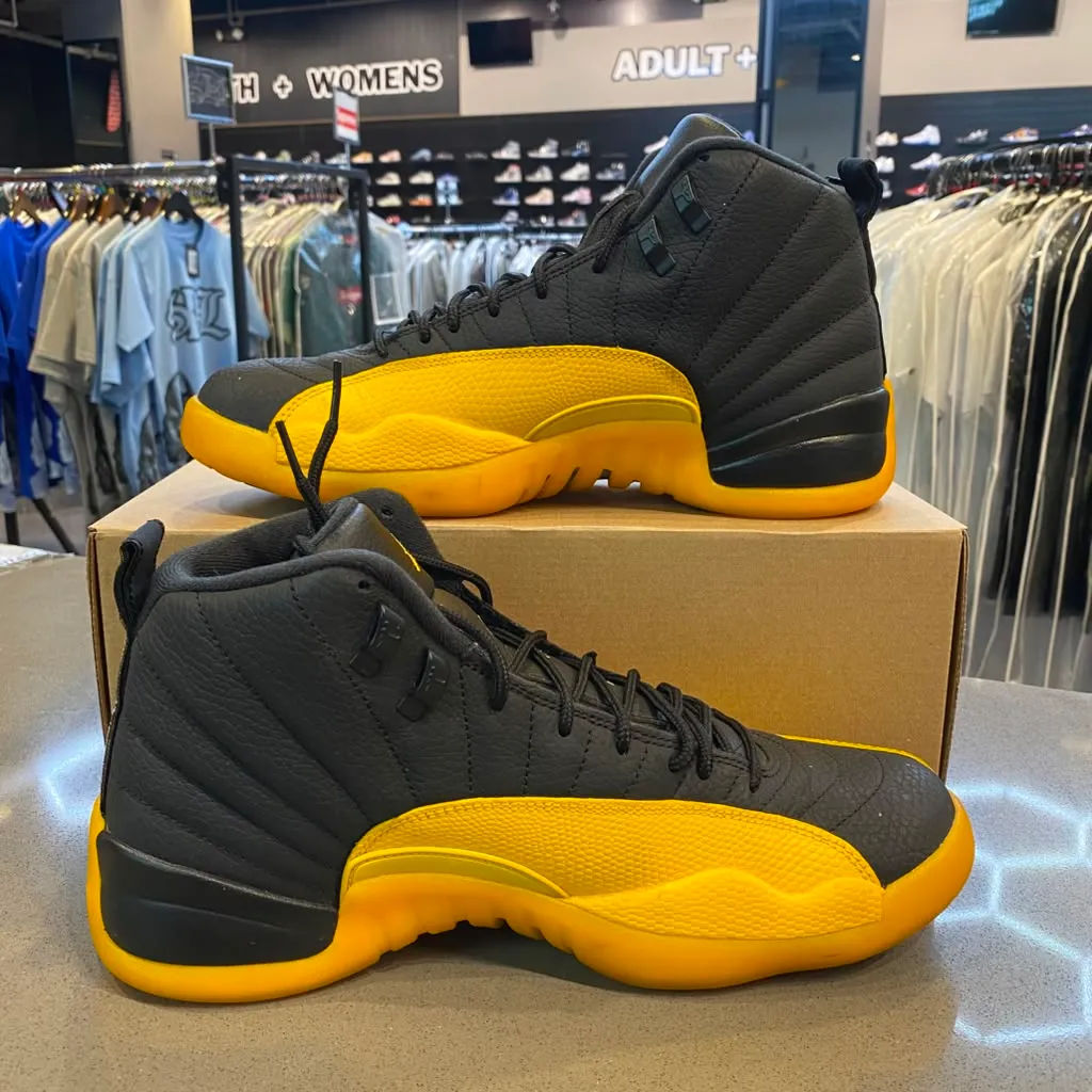Jordan 12 Retro Black University Gold Size 10.5 130690-070 - Pre-Owned (Replacement Box)
