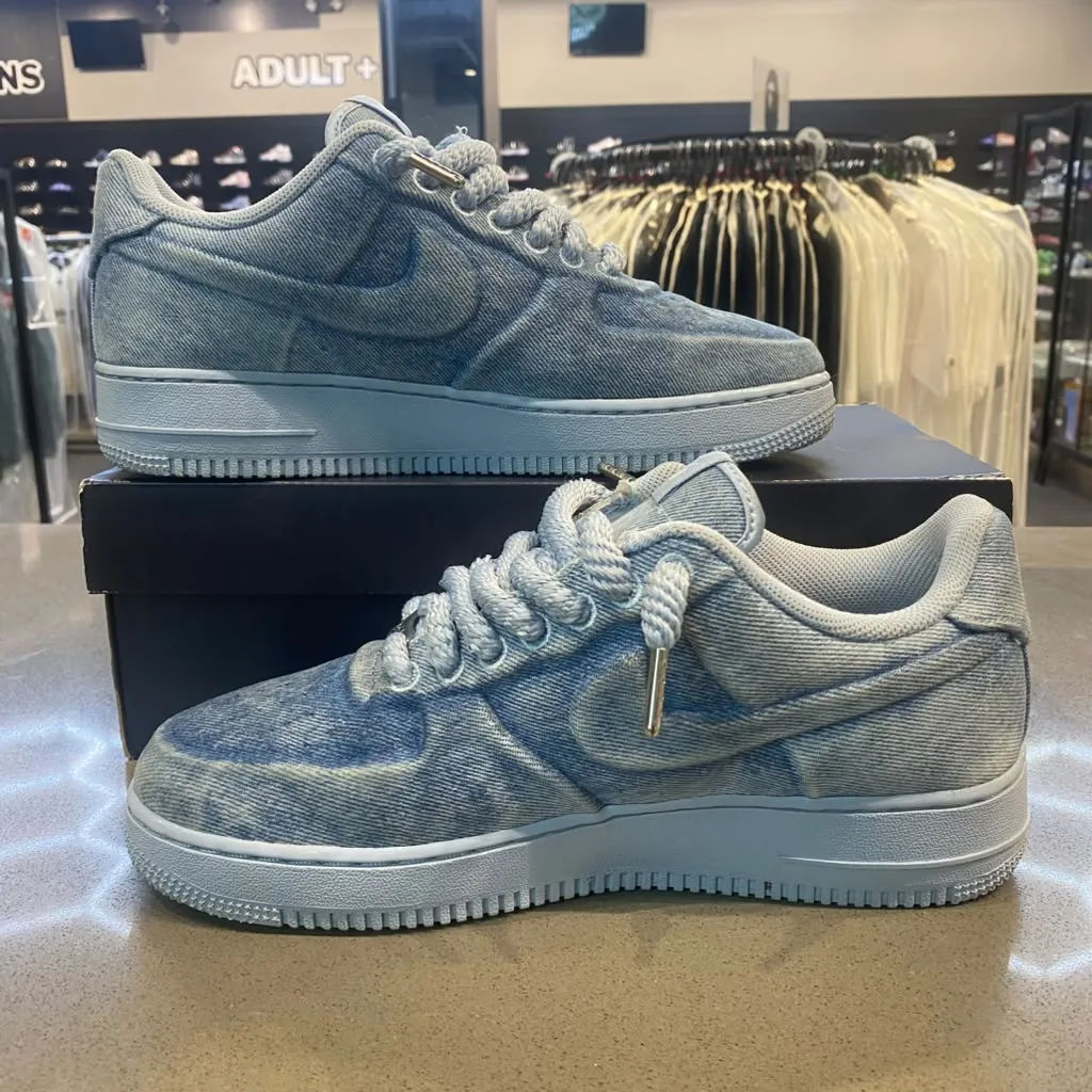 Nike Air Force 1 Low Ja Morant Denim Light Armory Blue Size 8 IQ9773-400 - Pre-Owned
