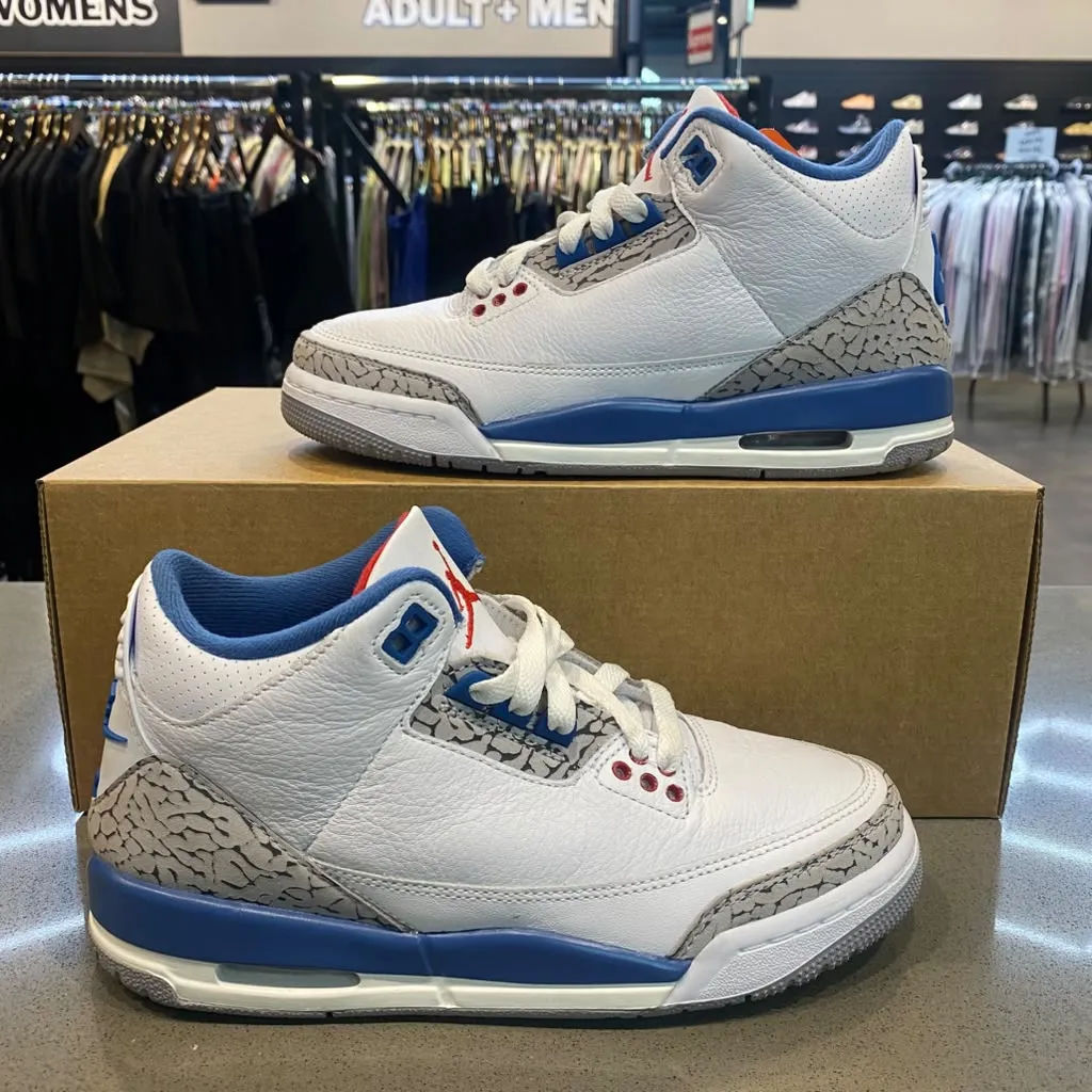 Jordan 3 Retro True Blue (2026) (GS) Size 5Y DM0967-104 - Pre-Owned (Replacement Box)