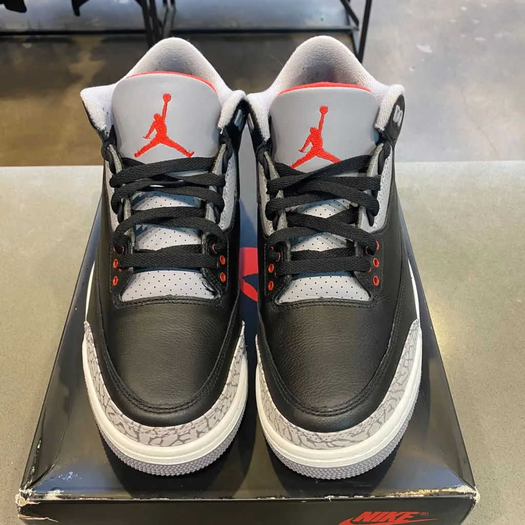 Jordan 3 Retro OG Black Cement (2024) Size 10.5 DN3707-010 - Pre-Owned