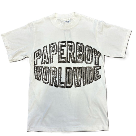New Paperboy Worldwide Tee White/Black