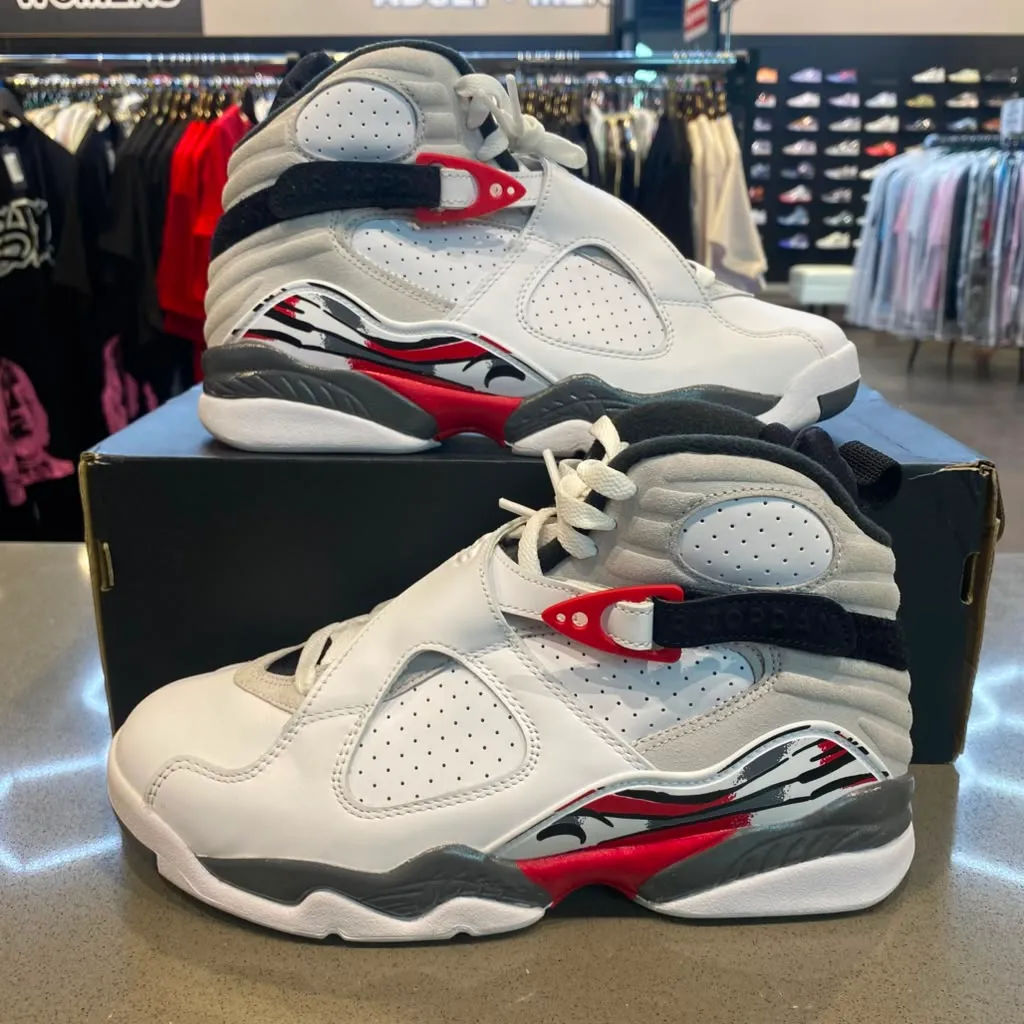 Jordan 8 Retro White True Red (2025) (GS) Size 7Y 305368-100 - Pre-Owned