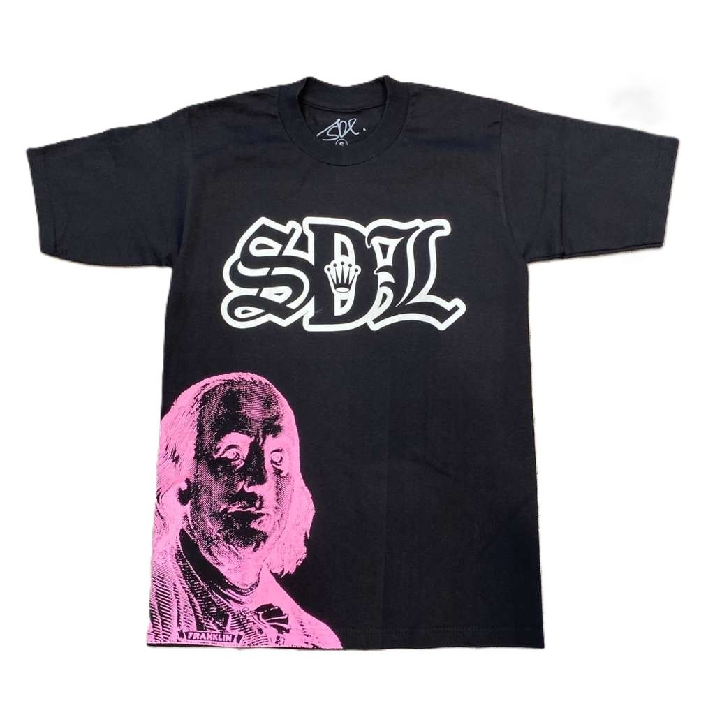 SDL Crown Logo Benjamin Tee Black/Pink