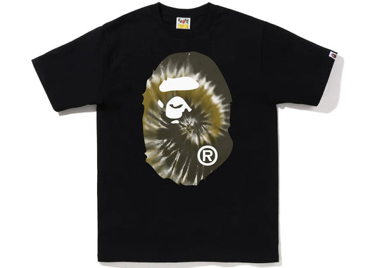 BAPE Tie Dye Big Ape Head Tee Black Black