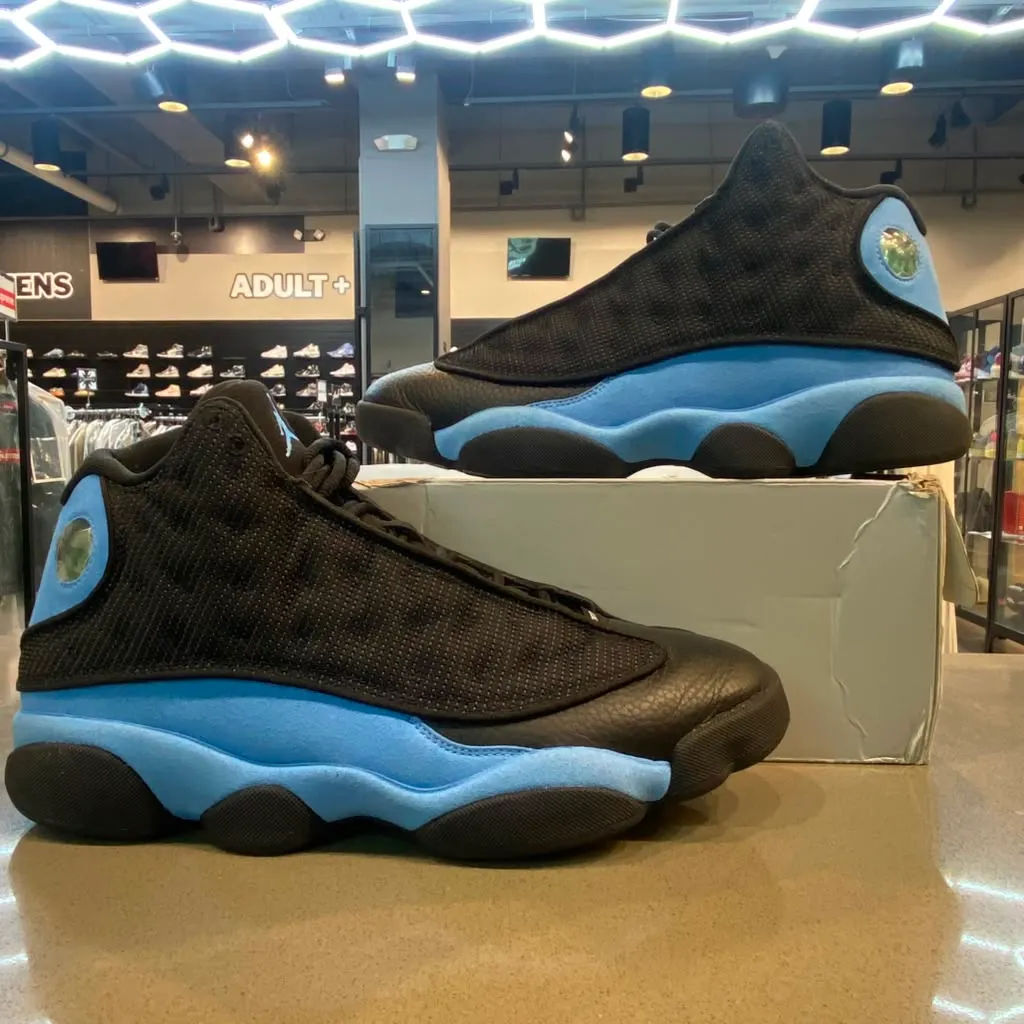 Jordan 13 Retro Black University Blue Size 10.5 DJ5982-041 - Pre-Owned (Replacement Box)