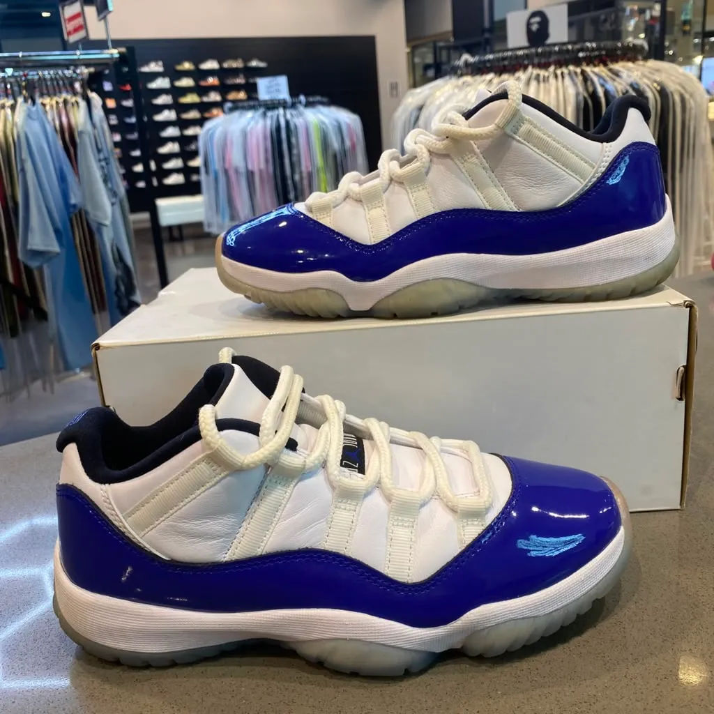Jordan 11 Retro Low White Concord (Women's) Size 7.5W AH7860-100 - Pre-Owned