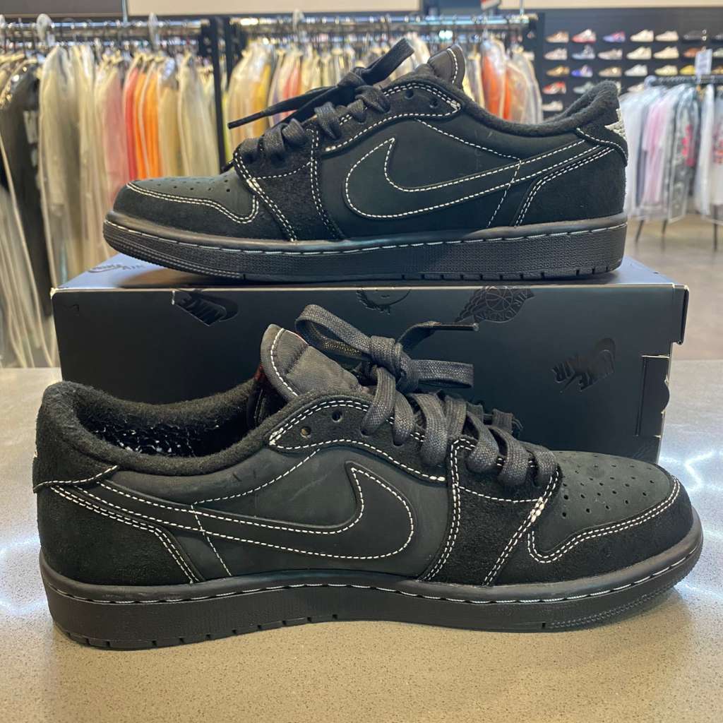 Jordan 1 Retro Low OG SP Travis Scott Black Phantom Size 9 DM7866-001 - Pre-Owned