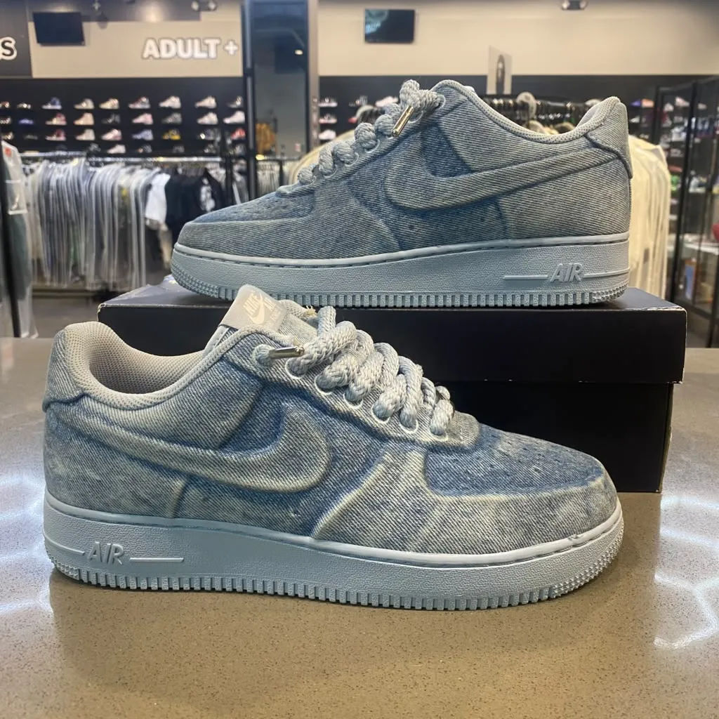 Nike Air Force 1 Low Ja Morant Denim Light Armory Blue Size 8 IQ9773-400 - Pre-Owned