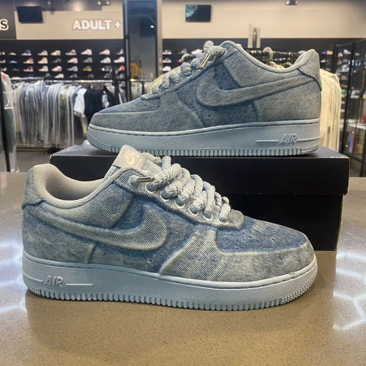 Nike Air Force 1 Low Ja Morant Denim Light Armory Blue Size 8 IQ9773-400 - Pre-Owned