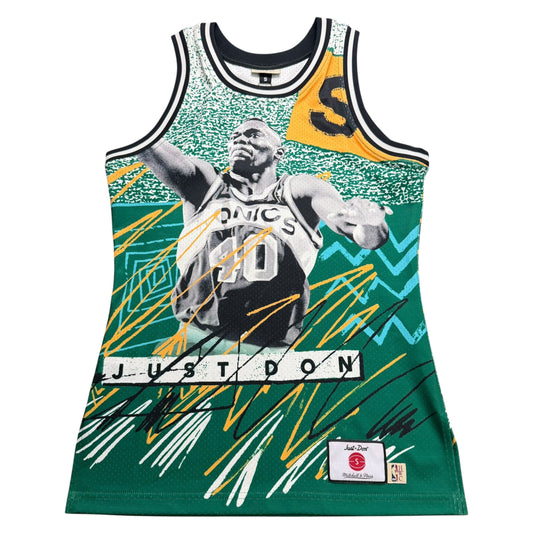 NWT Mitchell & Ness x Just Don Seattle Supersonics Sublimated Jersey