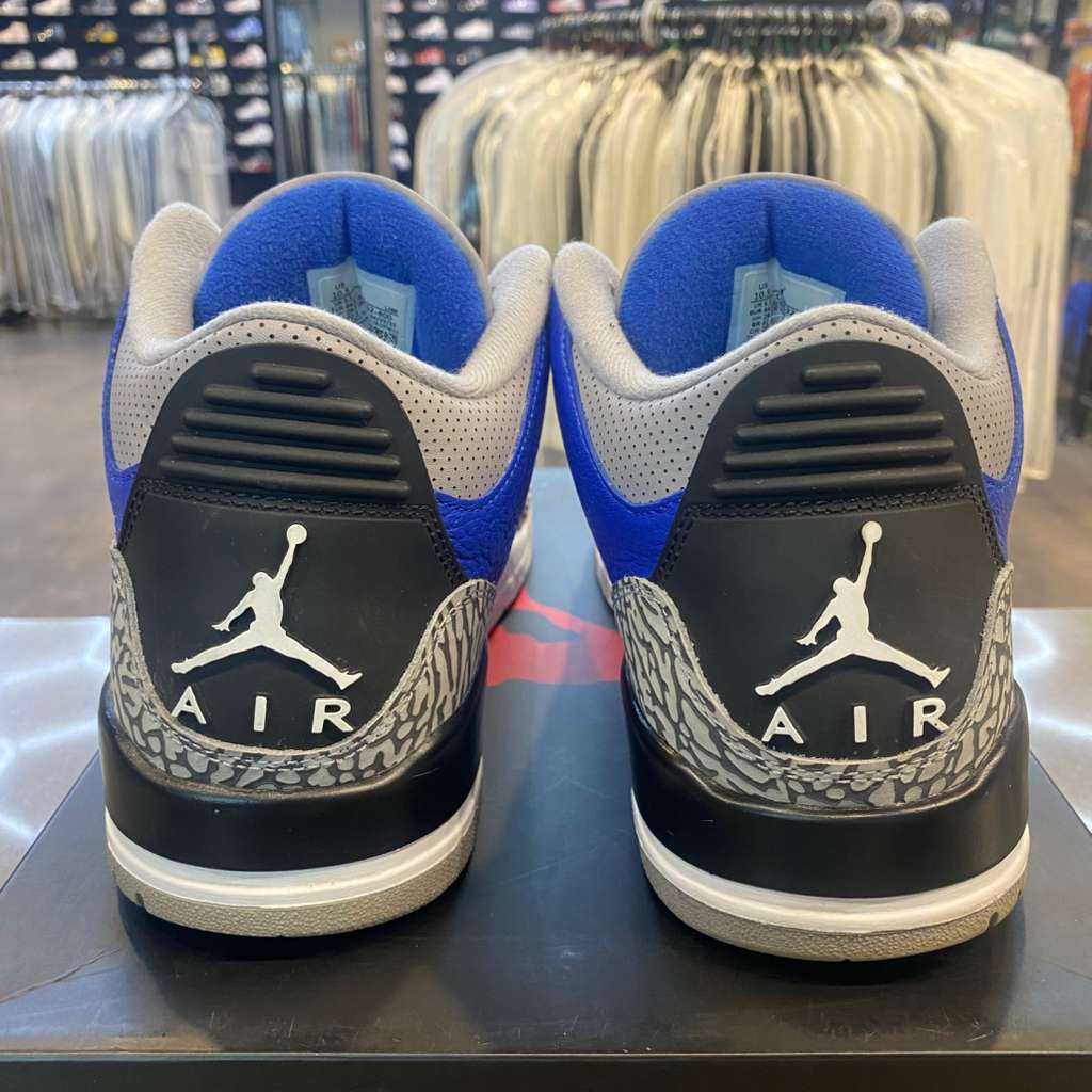 Jordan 3 Retro Varsity Royal Cement Size 10.5 CT8532-400 - Pre-Owned