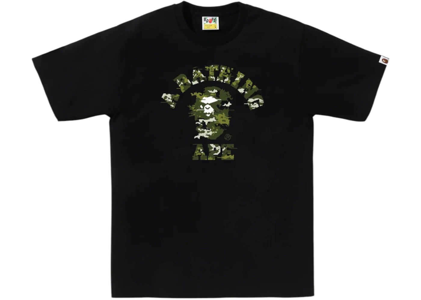 BAPE Multi Pixel Camo College Tee Black/Green