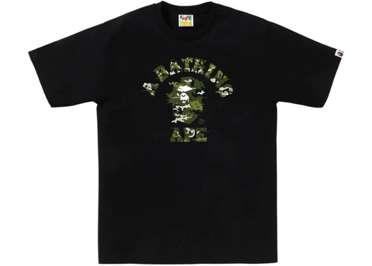BAPE Multi Pixel Camo College Tee Black/Green