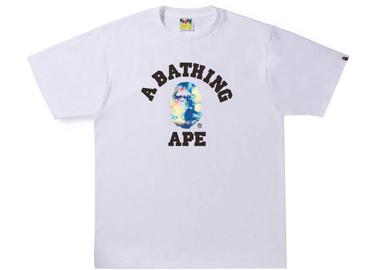 BAPE Tie Dye College Tee White/Multi