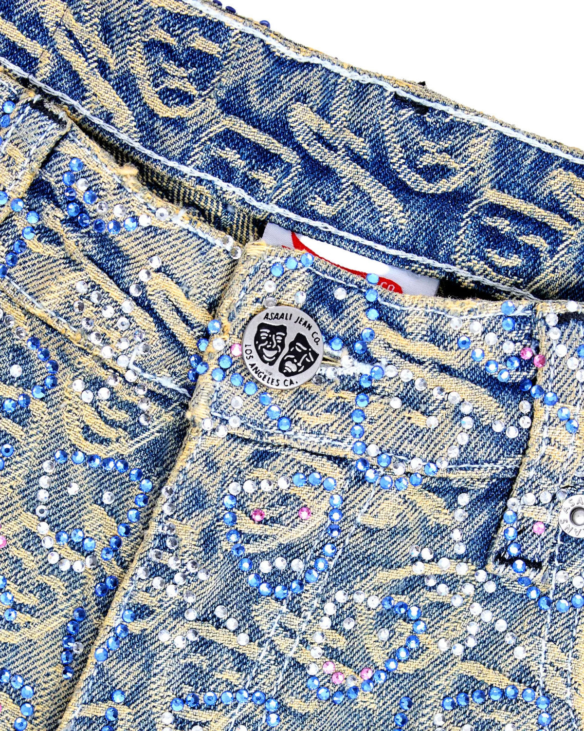 Asaali Rhinestone Jacquard Denim