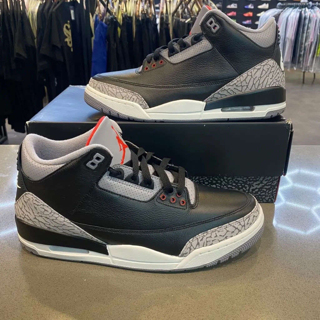 Jordan 3 Retro OG Black Cement (2024) Size 10.5 DN3707-010 - Pre-Owned