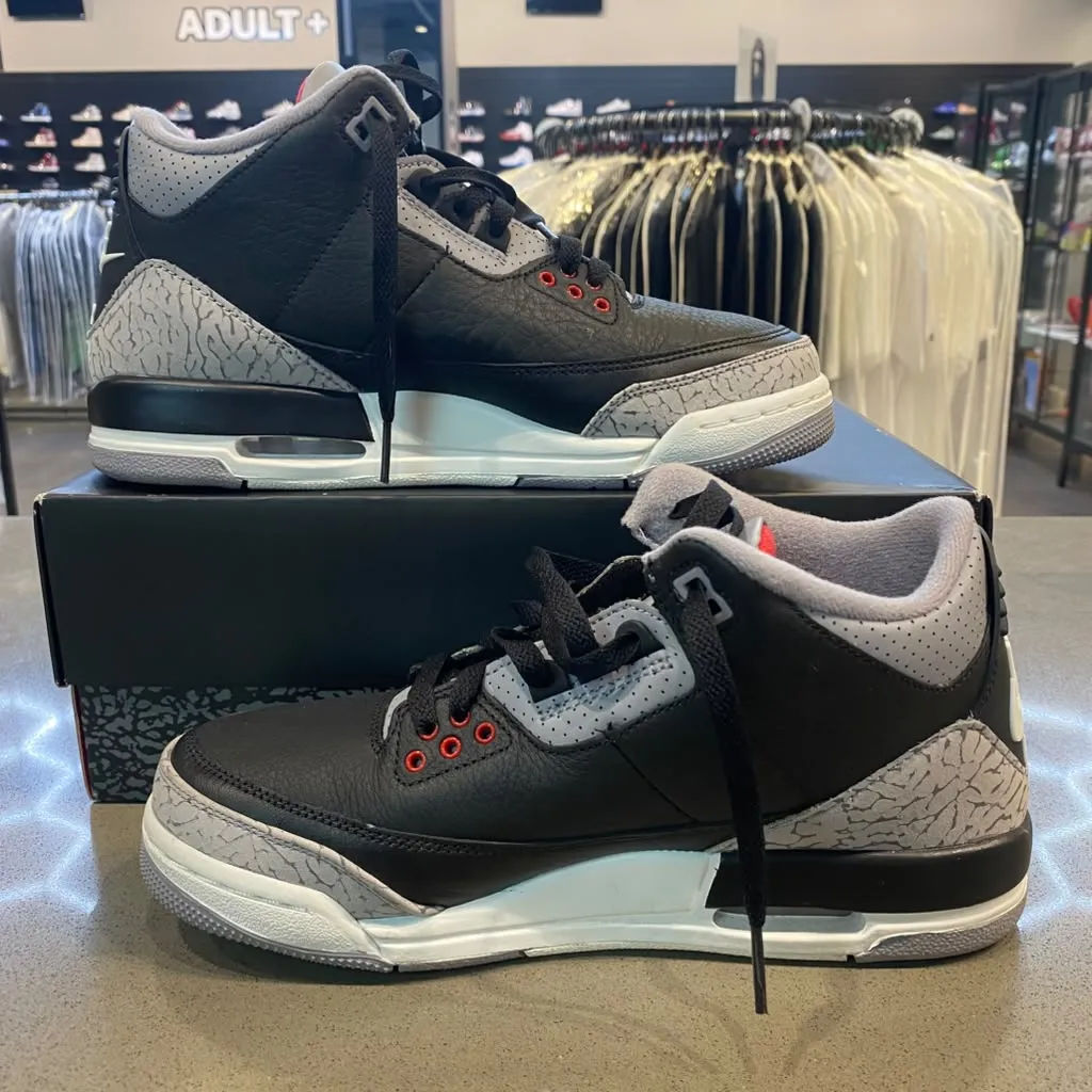 Jordan 3 Retro Black Cement (2024) (GS) Size 7Y DM0967-010 - Pre-Owned