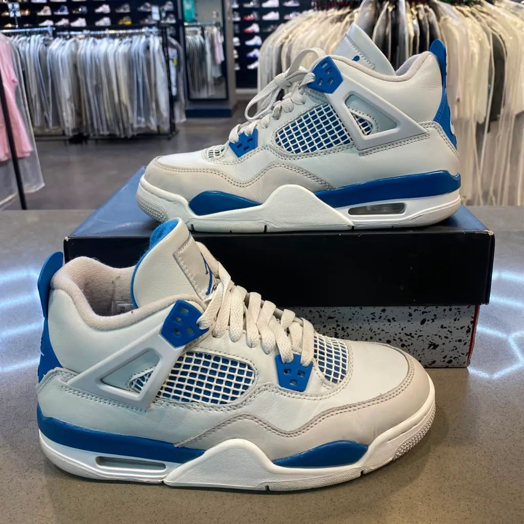 Jordan 4 Retro Military Blue (2024) (GS) Size 6Y HF4281-141 - Pre-Owned