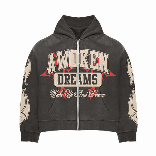 Awoken Dreams Black Zip Up Hoodie
