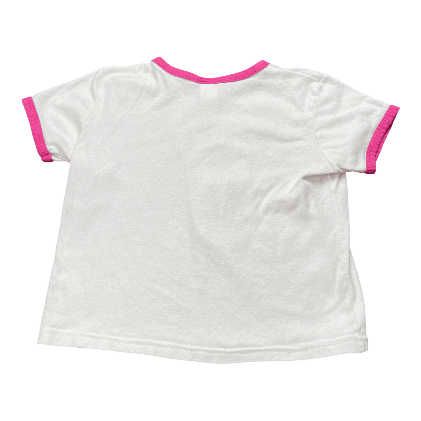 Vintage "Back Off I Bite" Cat Looney Tunes Cropped Ringer Shirt - Used/Worn