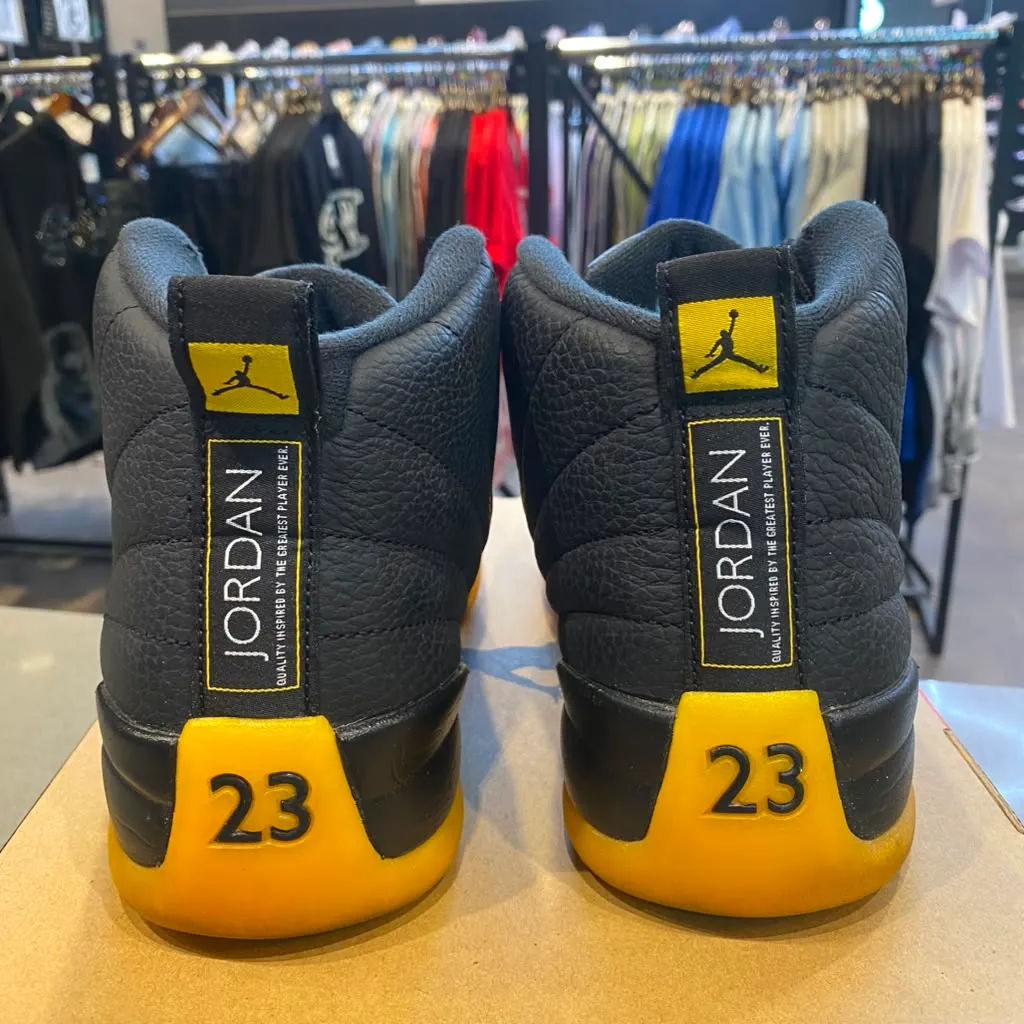 Jordan 12 Retro Black University Gold Size 9.5 130690-070 - Pre-Owned
