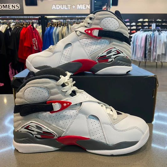 Jordan 8 Retro White True Red (2025) (GS) Size 7Y 305368-100 - Pre-Owned