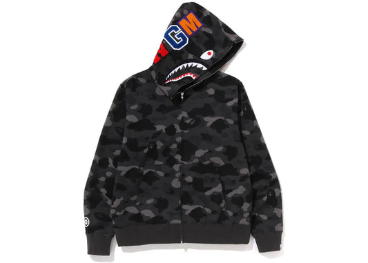 BAPE Color Camo Shark Full Zip Hoodie Black