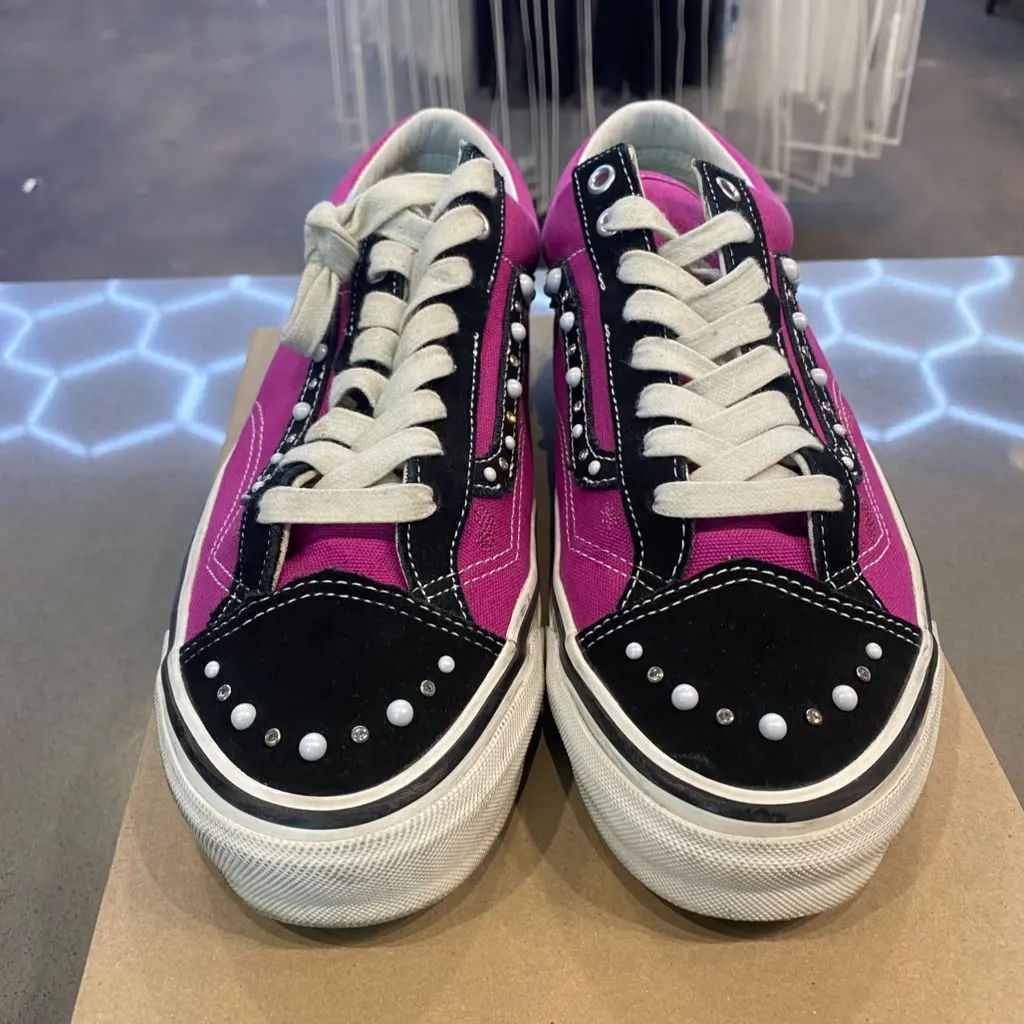 Vans OTW Old Skool 36 Pearlized Pack Pink Black Size 10.5 VN000E8VHLE - Pre-Owned (Replacement Box)