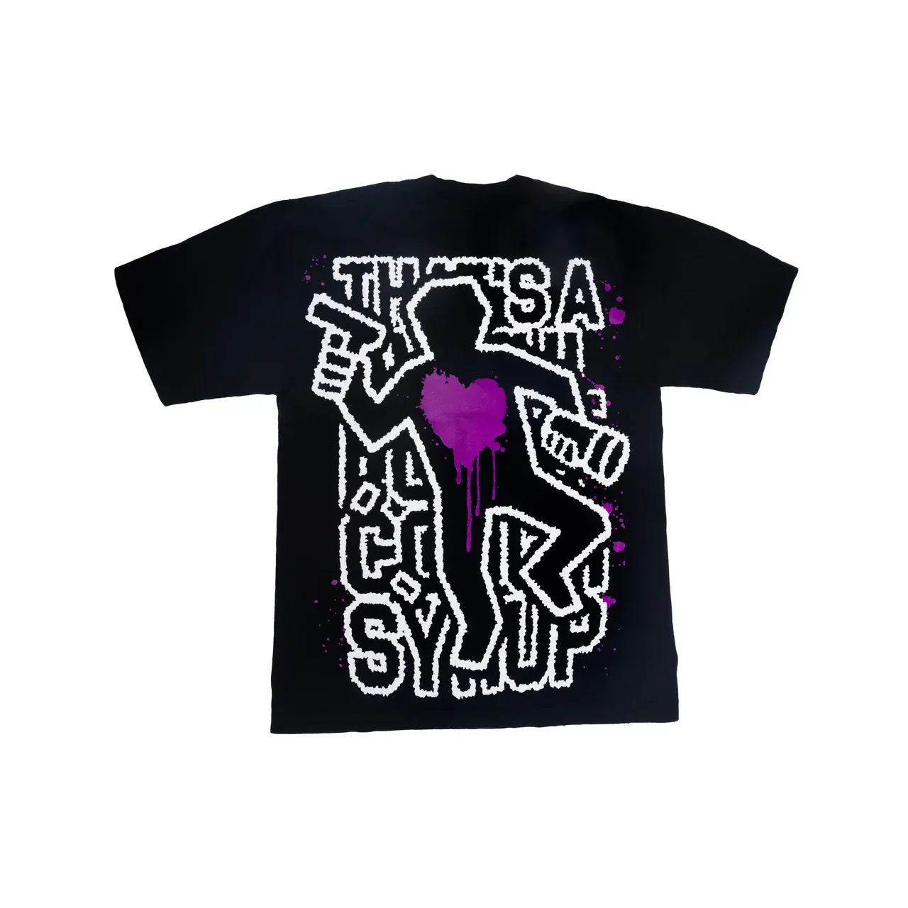 Awful Lot of Cough Syrup Man Down T-Shirt Black