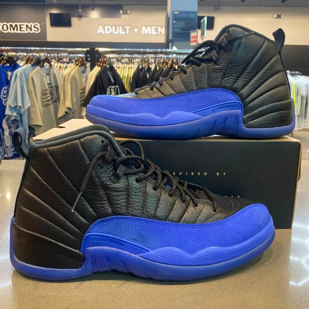 Jordan 12 Retro Black Game Royal Size 12 130690-014 - Pre-Owned