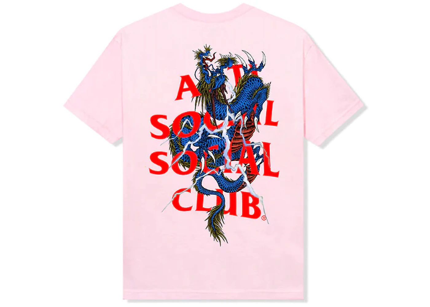 Anti Social Social Club Double Dragon Tee Pink
