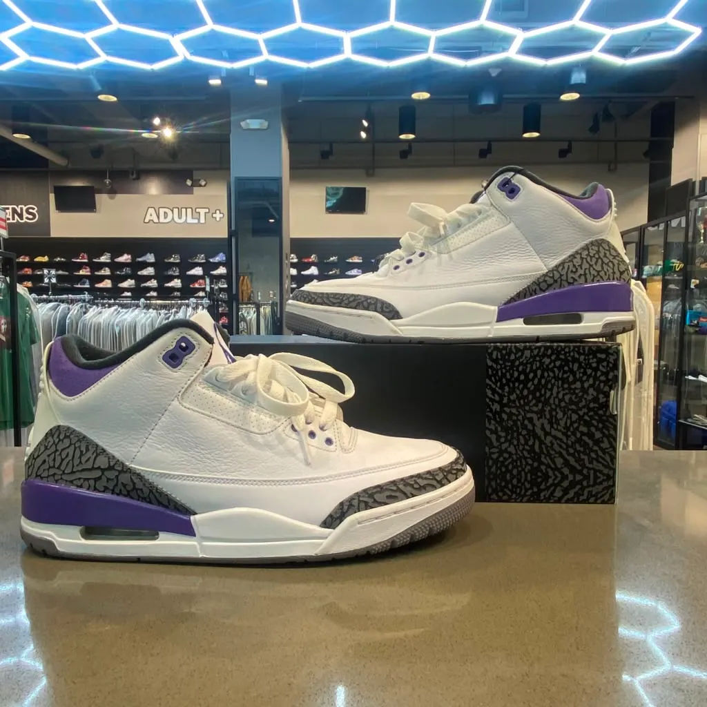 Jordan 3 Retro Dark Iris Size 9 CT8532-105 - Pre-Owned