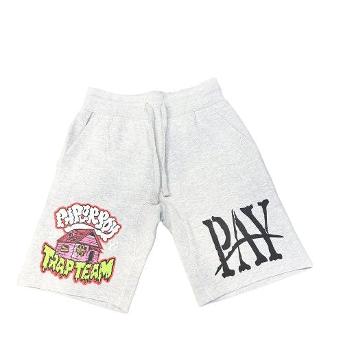 Trap Team Pay Shorts Grey