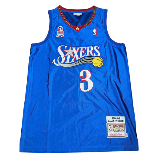 NBA Allen Iverson #3 Philadelphia 76ers 2001-02 Mitchell & Ness Basketball Jersey - Used/Worn