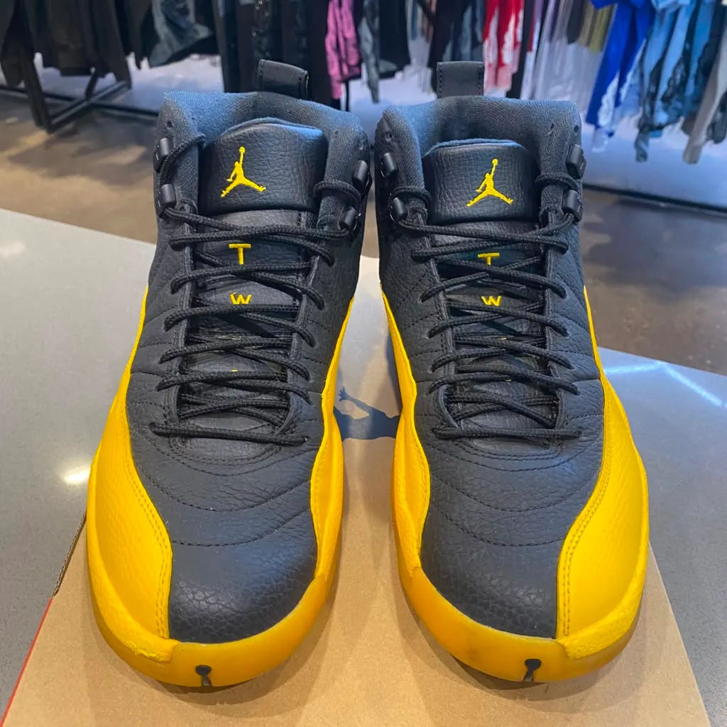 Jordan 12 Retro Black University Gold Size 9.5 130690-070 - Pre-Owned