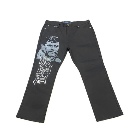 SDL Grey Chapo White Script Black Jeans