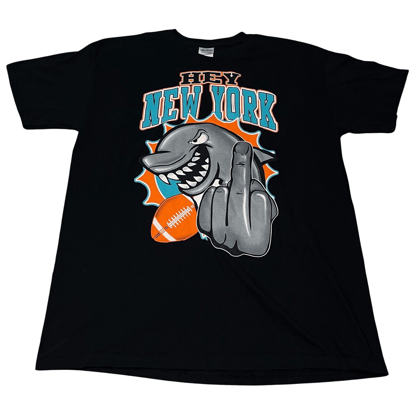 Y2K NFL Miami Dolphins Middle Finger T-Shirt - Used