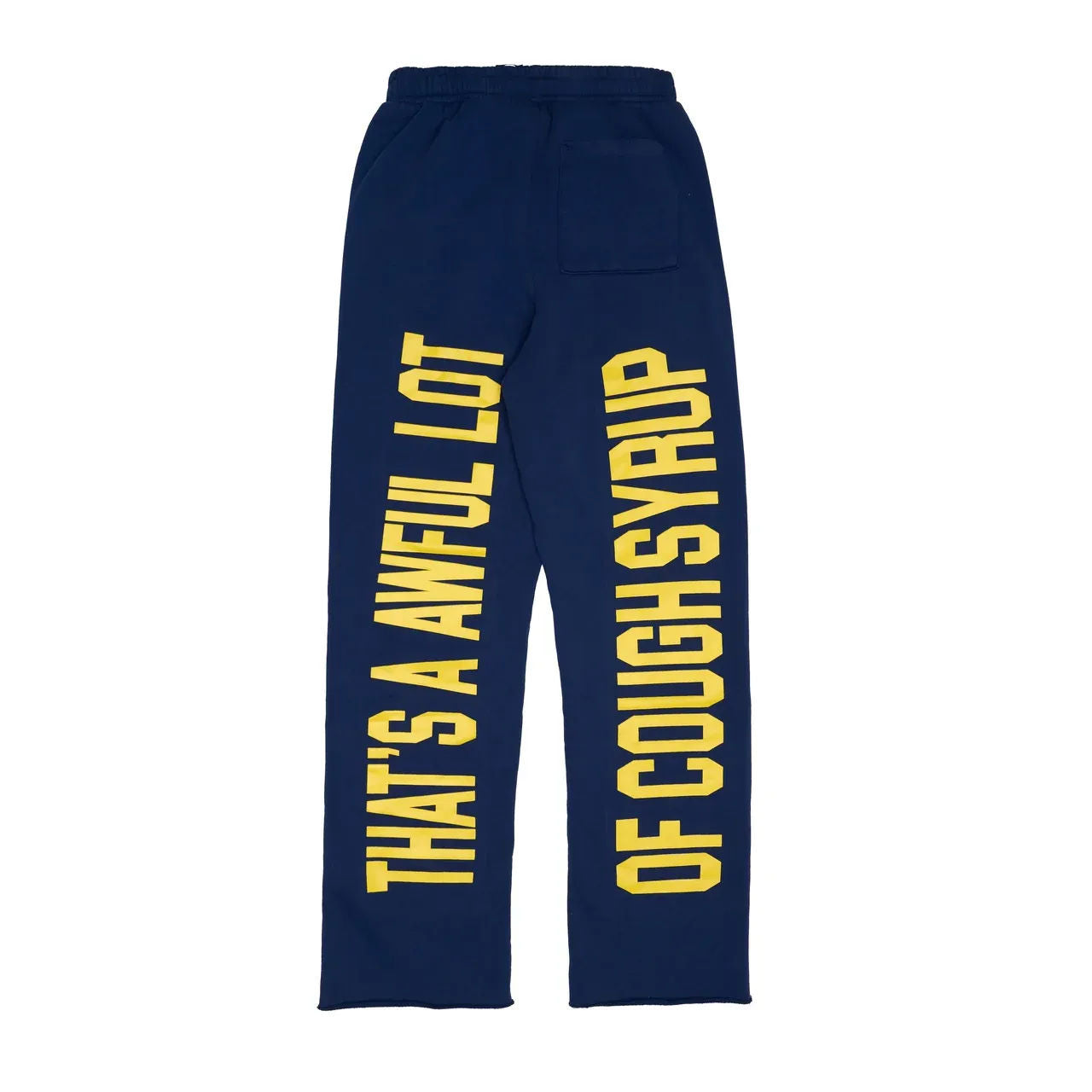 Awful Lot of Cough Syrup Classic Sweatpants Navy/Yellow