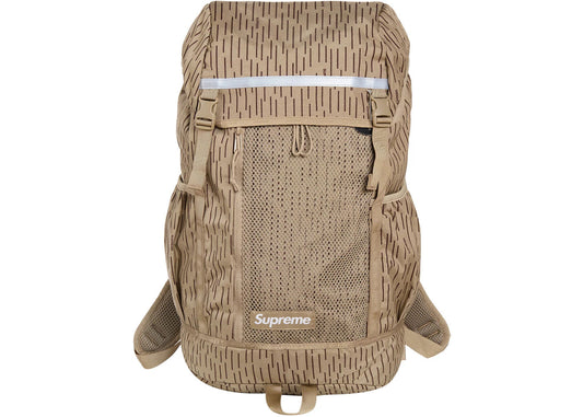 Supreme Logo Backpack (FW24) Tan Raindrop